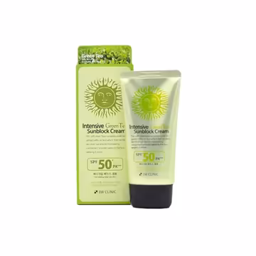 3W CLINIC Intensive Green Tea Sunblock Cream 70ml | SPF 50+ PA+++ Daily UV Protection