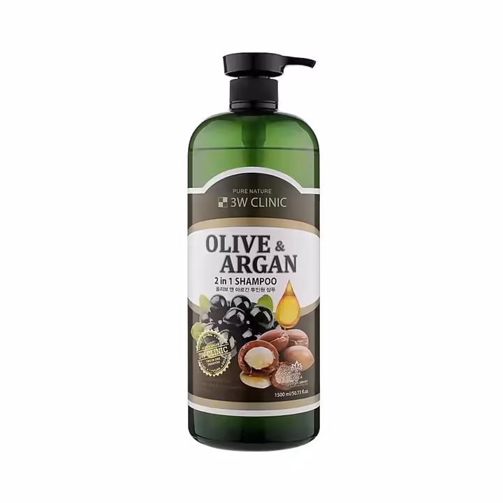 3W Clinic Olive and Argan 2 IN 1 Shampoo 1500ml