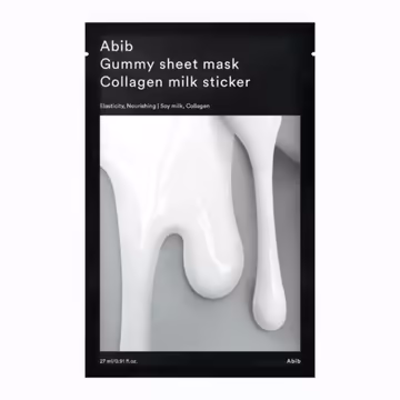 ABIB Gummy Sheet Mask Collagen Milk Sticker (10 Sheets – 27 ml) | Firming & Hydrating Mask