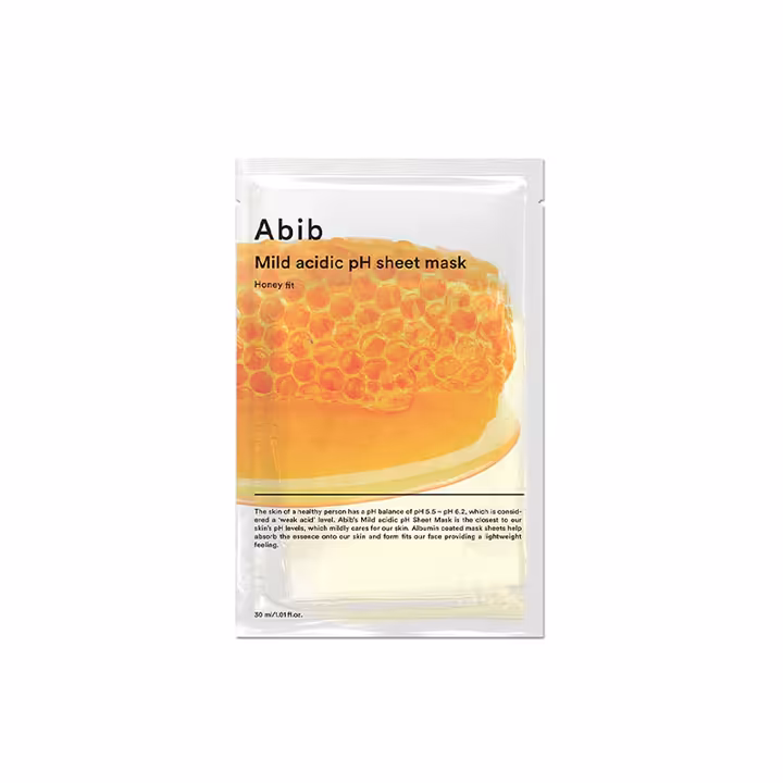 Abib Mild Acidic pH Sheet Mask Honey Fit (10 Sheets) – Hydrating Korean Face Mask