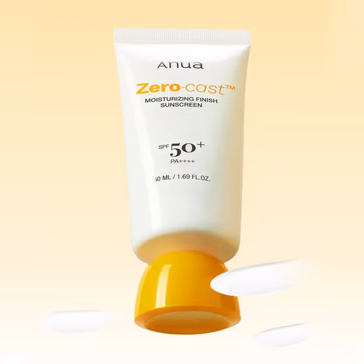 ANUA Zero-Cast Moisturizing Finish Sunscreen SPF 50 50ml
