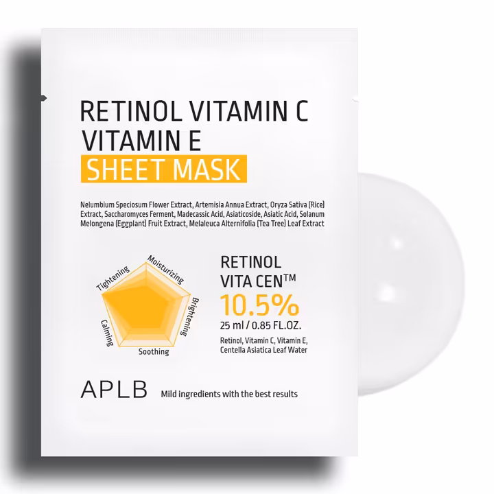 APLB Retinol Vitamin C Vitamin E Sheet Mask 25ml