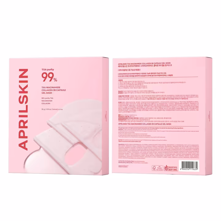 APRILSKIN TXA Niacinamide Collagen 99 Capsule Gel Mask 30g (4ea Set)