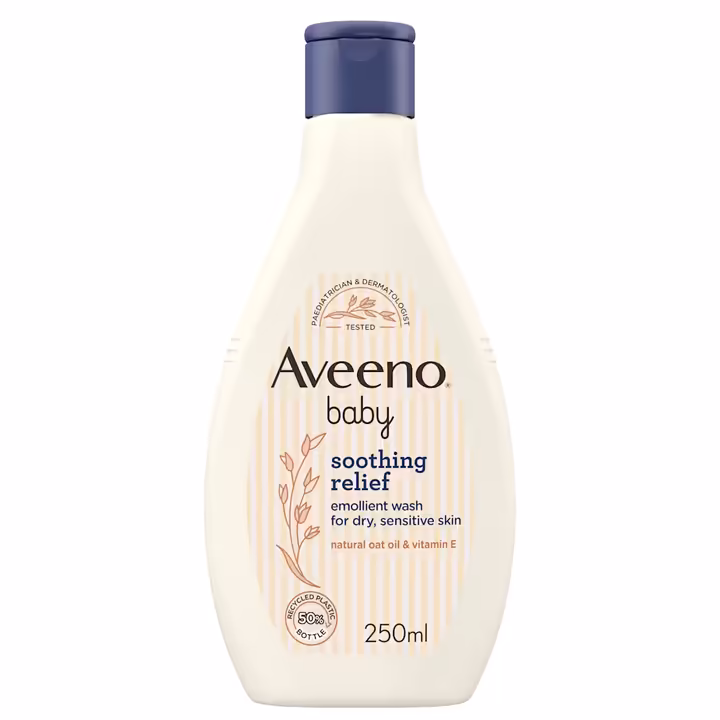 Aveeno Baby Soothing Relief Emollient Wash For Dry Sensitive Skin 250ml