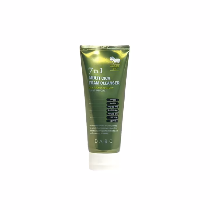 Dabo 7 In 1 Multi Cica Foam Cleanser 180ml – Gentle & Hydrating Korean Cleanser