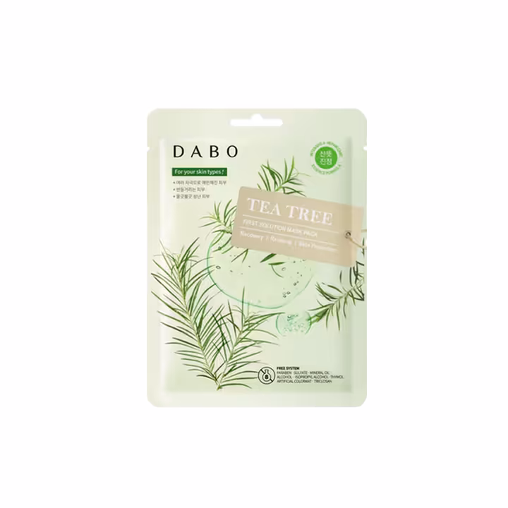 Dabo First Solution Tea Tree Face Mask Pack 23 g – Soothing & Acne Care