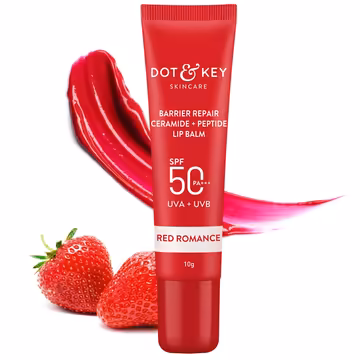 Dot & Key Ceramide & Peptide Barrier Repair Lip Balm SPF 50, PA+++|Red Romance