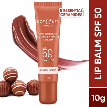Dot & Key Ceramide & Peptide Barrier Repair Lip Balm SPF 50 PA+++|Warm Nude