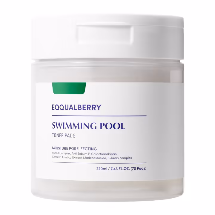 EQQUALBERRY Swimming Pool Toner Pads 70pcs – Hydrating & Exfoliating Pads