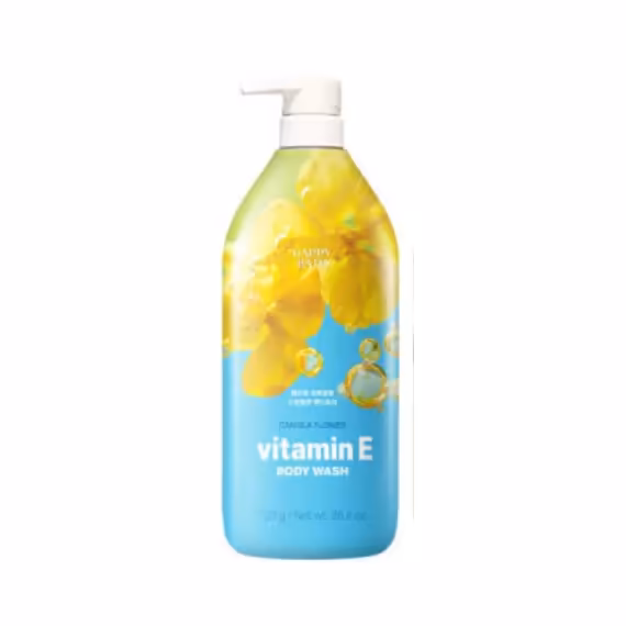 Happy Bath Canola Flower Vitamin E Body Wash 750g – Nourishing & Moisturizing Body Cleanser