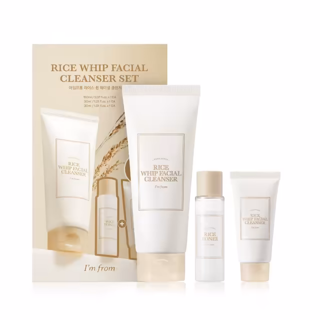 I’m From Rice Whip Facial Cleanser Set (3PCS) – Brightening Foam Cleanser