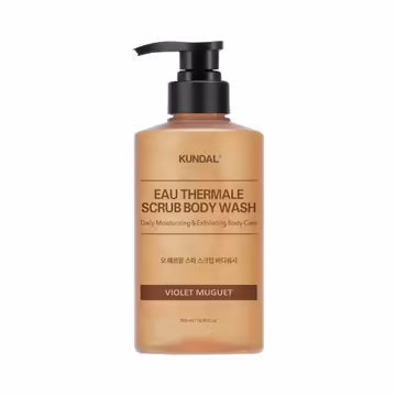 Kundal Eau Thermale Scrub Body Wash Violet Muguet 500ml – Exfoliating & Hydrating Body Care