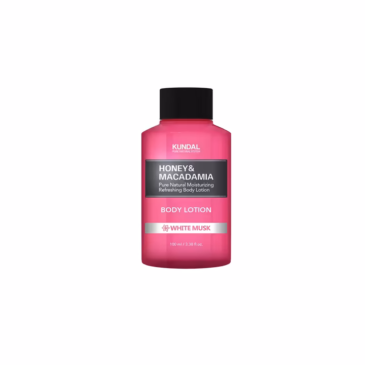 KUNDAL Honey & Macadamia Body Lotion White Musk 100ml – Nourishing & Hydrating
