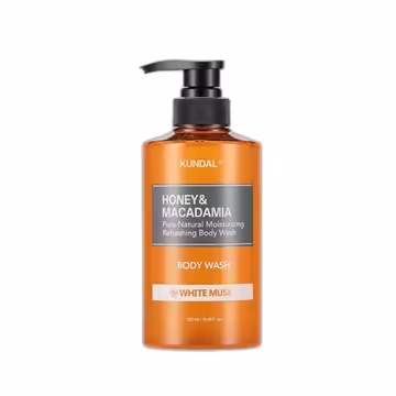 Kundal Honey & Macadamia Body Wash White Musk 500ml – Nourishing & Hydrating Shower Gel for Soft, Smooth Skin