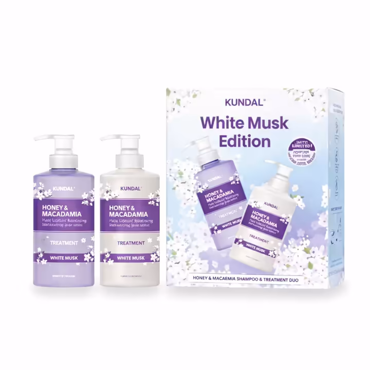 Kundal Honey & Macadamia White Musk Edition Shampoo + Treatment Set 1000ml – Nourishing Hair Care Duo