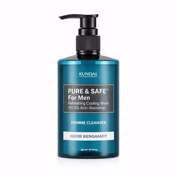 Kundal Pure & Safe Cooling Homme Cleanser Herb Bergamot 300ml | Refreshing Men’s Face Wash