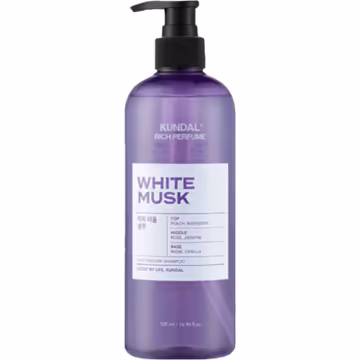 KUNDAL Rich Perfume Shampoo White Musk 500ml – Luxury Scented Hair Cleanser
