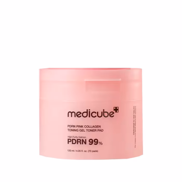 Medicube PDRN Pink Collagen Toning Gel Toner Pad 70pcs | Brightening & Firming Pads