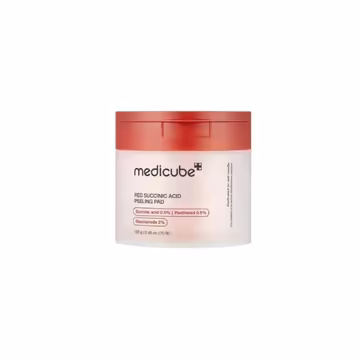 MEDICUBE Red Succinic Acid Peeling Pads 70 Pads – Pore & Acne Care Exfoliating Toner