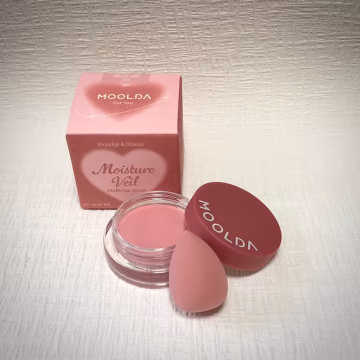 Moolda Moisture Veil Multi Use Blush (Vintage Rose) 3 g | Hydrating Cream Blush