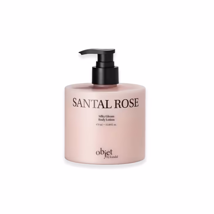 Objet by Kundal Silk Gleam Body Lotion Santal Rose 470ml | Silky Hydrating Body Moisturizer