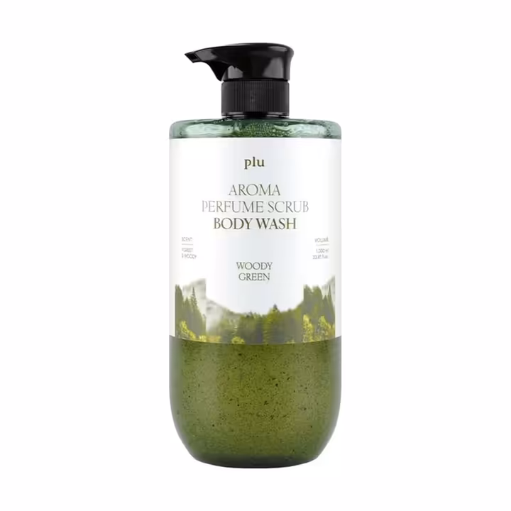 PLU Aroma Perfume Scrub Body Wash Woody Green