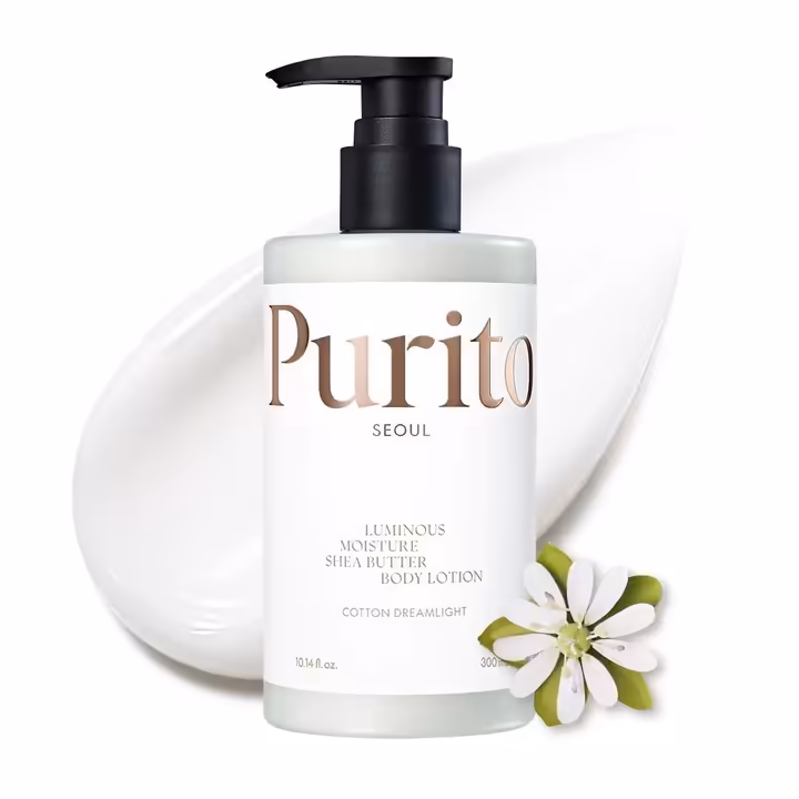 PURITO Luminous Moisture Shea Butter Body Lotion (Cotton Dreamlight) - 300ml | Hydrating & Soothing