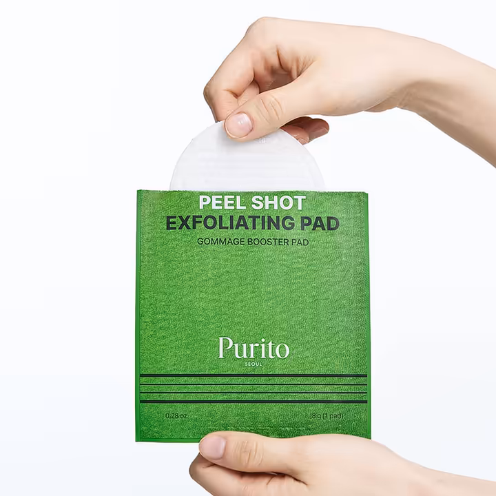 PURITO Peel Shot Exfoliating Pad 8ea - 64g | Gentle Exfoliation & Skin Brightening