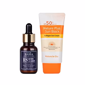 Retinol Serum + SPF 50+ Sunblock Combo