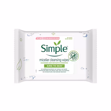 Simple Kind To Skin Micellar Cleansing Facial Wipes 25pcs