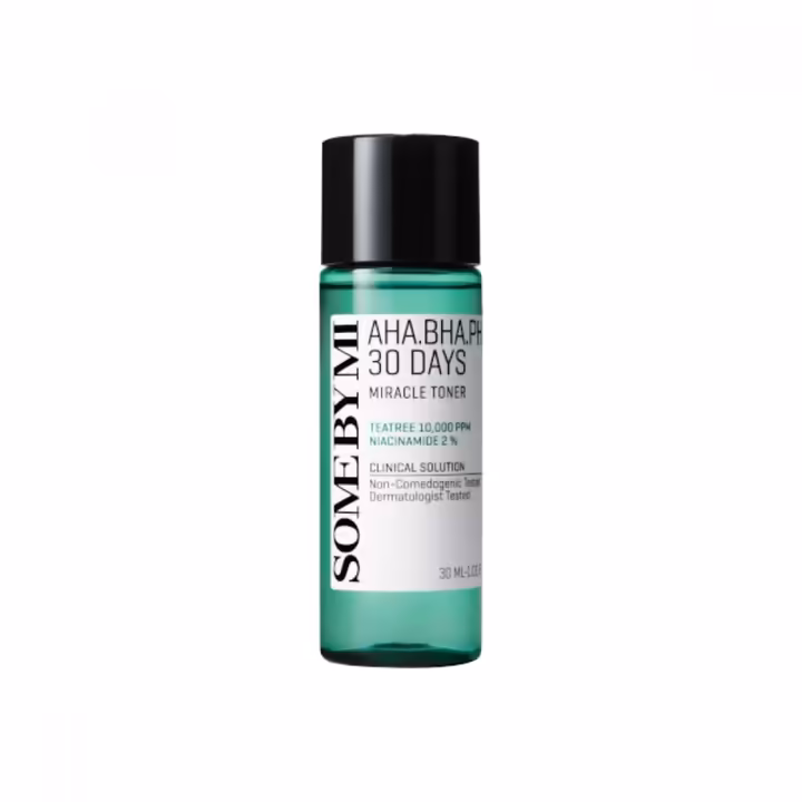 Some By Mi AHA‑BHA‑PHA 30 Days Miracle Toner 30ml – Exfoliating & Clarifying Toner