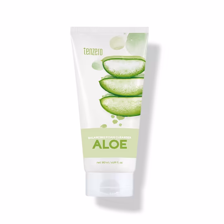 Tenzero Aloe Balancing Foam Cleanser 180ml – Gentle Hydrating Cleanser