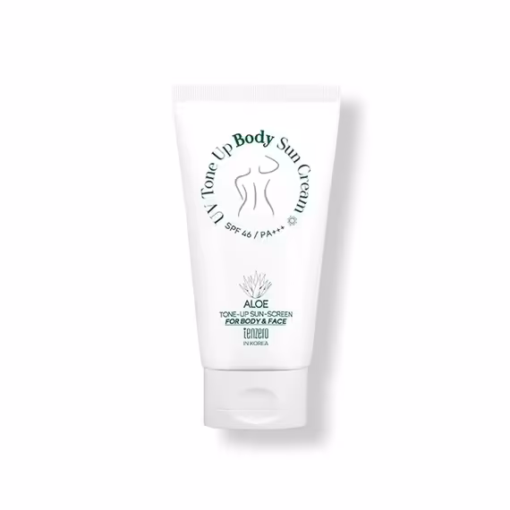 Tenzero Aloe UV Tone-Up Body Sun Cream 150g – SPF Protection, Hydration & Instant Brightening