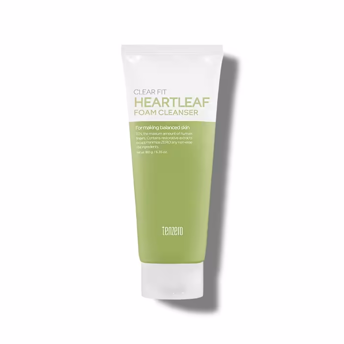 TENZERO Clear Fit Heartleaf Foam Cleanser 180 g | Soothing & Purifying Cleanser