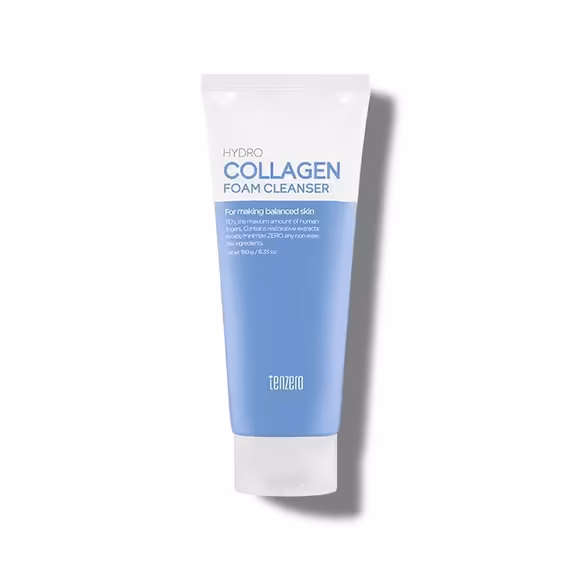Tenzero Hydro Collagen Foam Cleanser 180g – Hydrating & Firming Facial Cleanser