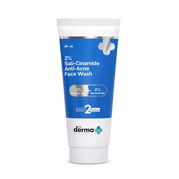 The Derma Co Sali-Cinamide Anti-Acne with 2% Salicylic Acid & 2% Niacinamide Face Wash 80ml